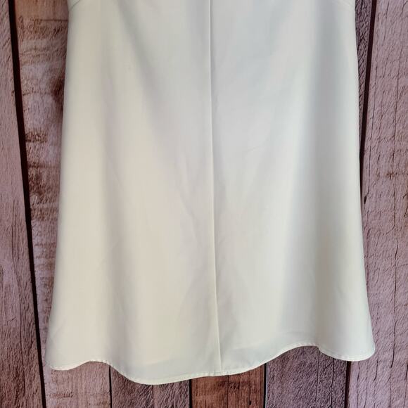 Amanda Uprichard Dress Ivory Sleeveless Shift Minimalist Capsule Versatile M - Picture 4 of 8